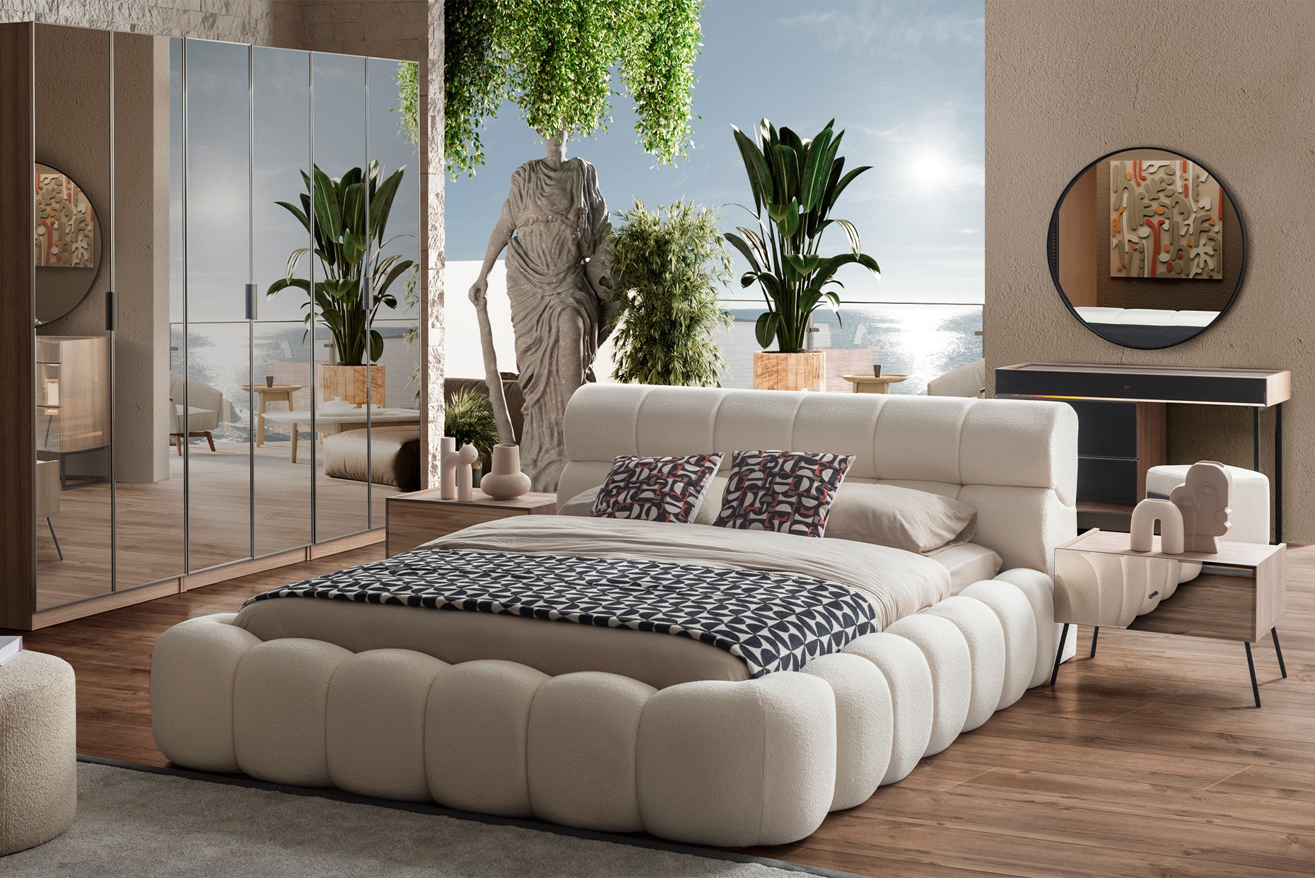 BRONZE VEGA CEVİZ YATAK ODASI - Görsel 2