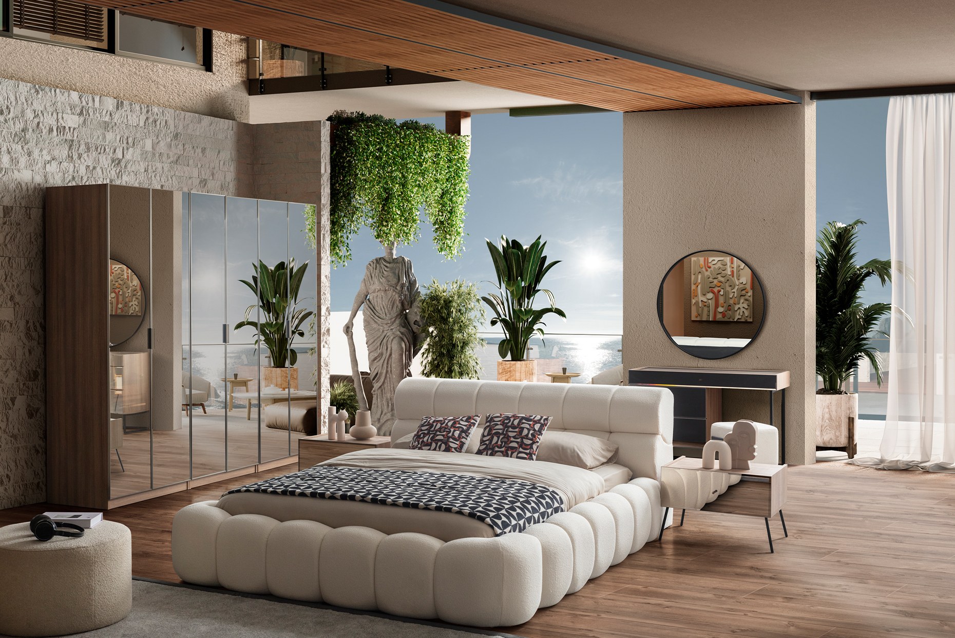 BRONZE VEGA CEVİZ YATAK ODASI